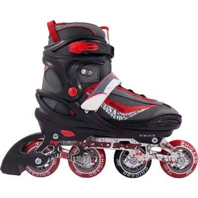 Chicago Boys Adjustable Inline Skates black/red - NSG Products