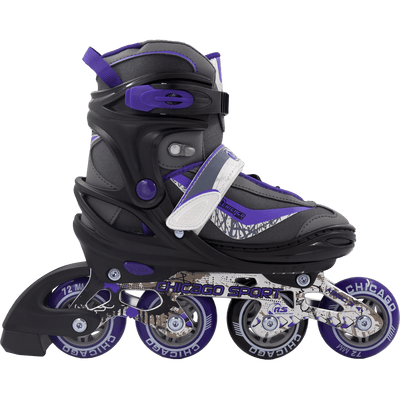 Chicago Girls Adjustable Inline Skates grey/purple - NSG Products