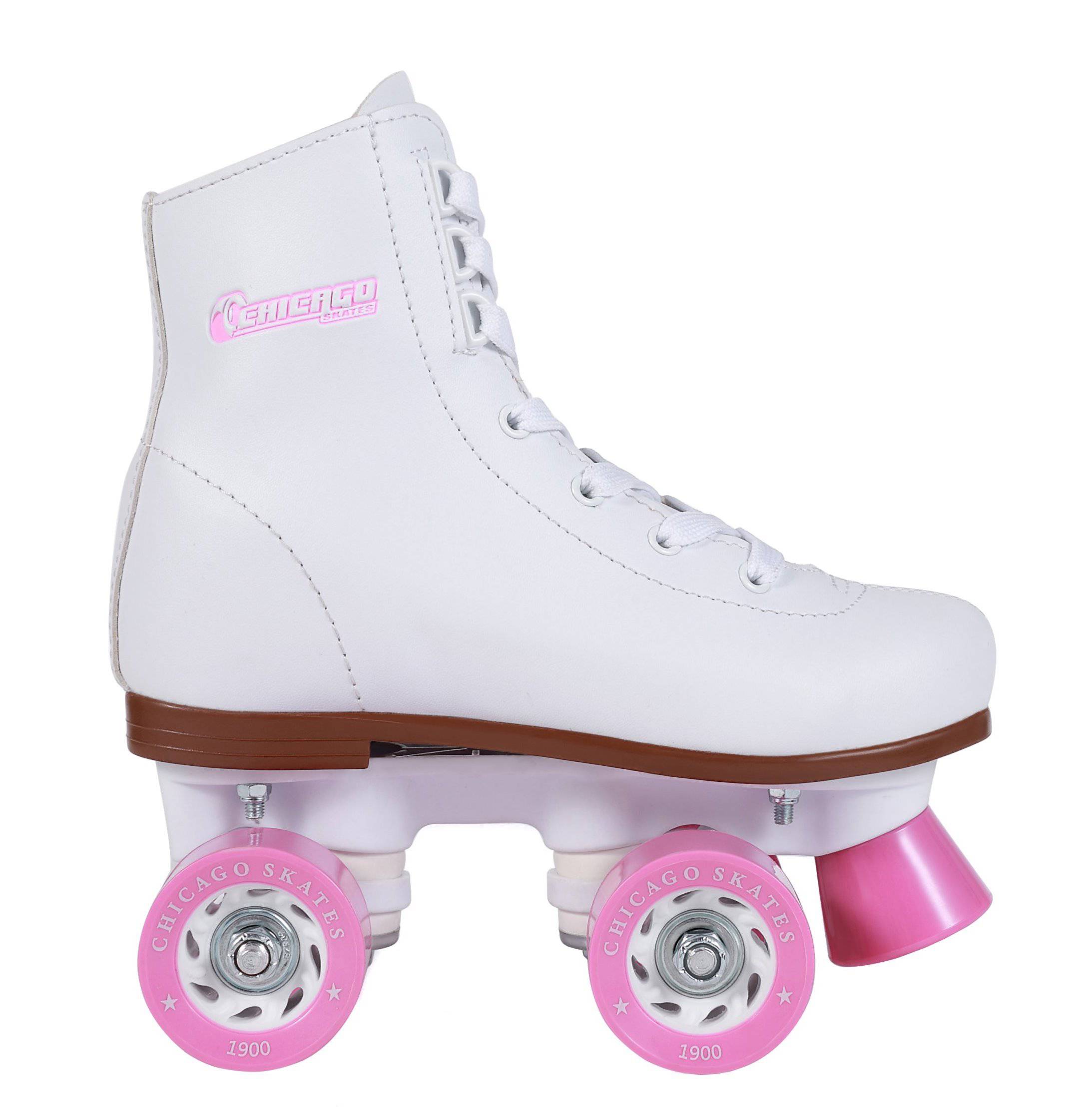 Chicago Skates Adjustable Kids' Quad Roller Skate - Pink/white (m
