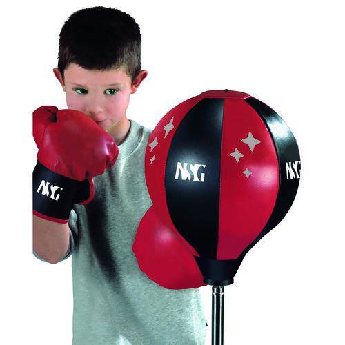 FUN LITTLE TOYS Punching Bag for Kids with Boxing Gloves, Ages 3